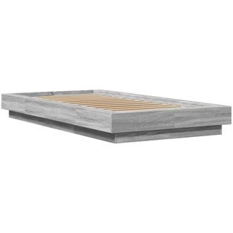vidaXL Bed Frame without Mattress Grey Sonoma 90x190 cm Single vidaXL