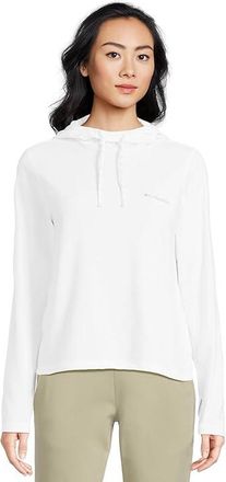 Columbia Sun Trektm Hoodie II Womens Sweatshirt White : LG, Cotton/Elastane/Lycra