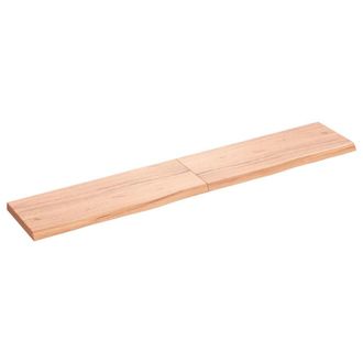 vidaXL Estante Pared Madera Roble Tratada Marr&oacute;n Claro 160x30x(2-4) Cm Vidaxl