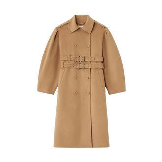 Ganni Trenchcoat - Dames - Mantels - Beige - Maat: S