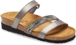 Naot Columbus Slide Sandal in Mirror/Grey Leather at Nordstrom Rack, Size 10Us / 41Eu