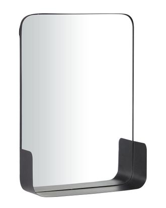 CosmoLiving by Cosmopolitan Cosmoliving By Cosmopolitan Black Metal 1 Shelf Wall Mirror