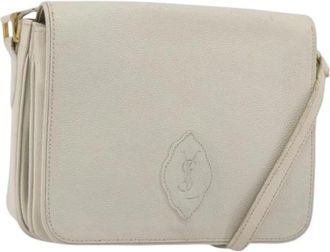 Saint Laurent Pre-owned Leren Schoudertas - Dames - Vintage Schoudertas - Wit - ONE Size - Leer - Vintage