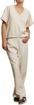 perfectwhitetee Adele Cotton Pant In Sugar