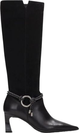 Hispanitas Hi 265123 Lange Laars - Dames - Hoge Laarzen - Zwart - 38 EU - Leer - Schoenen