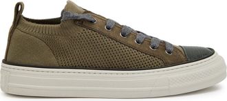 Brunello Cucinelli Stud Knit Sneakers - Chocolate - 38 (IT38 / UK5)