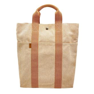 Herm&egrave;s Fourre Tout Orange Canvas Tote Bag (Pre-Owned)