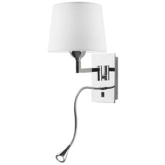 Leds - C4 Aplique Led Oxford 1 Blanco C&aacute;lido 3000k, Acabado Cromo Con Pantalla Elegante