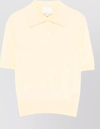 A.P.C. polo collar top silk and nylon