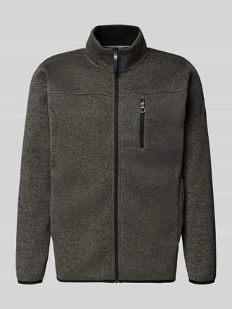 Lerros Sweatjacke mit Stehkragen in Dunkelgruen Melange, Gr&ouml;&szlig;e L