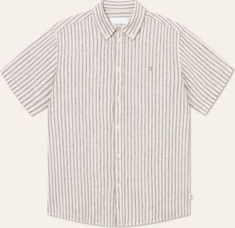 Les Deux Mens Kris Linen Short Sleeve Shirt In Ivory
