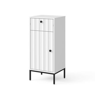 Vicco Armario Mediano Eliza, Ondulaci&oacute;n Blanca, 40 X 87 Cm, Vicco