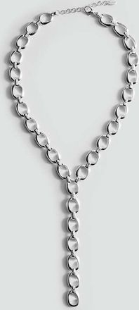 Mango Collana lunga catena argento - Donna - Taglia unica - MANGO