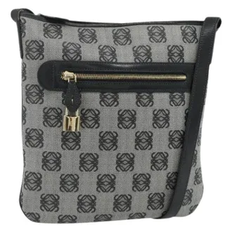 Loewe Pre-owned Cross Body Bags, female, Gray, Size: ONE SIZE Pre-owned Shoulder Bag