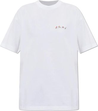 Off-white T-shirt met kleurrijk logo - Dames - T-shirts - Wit - L - Katoen - Tops