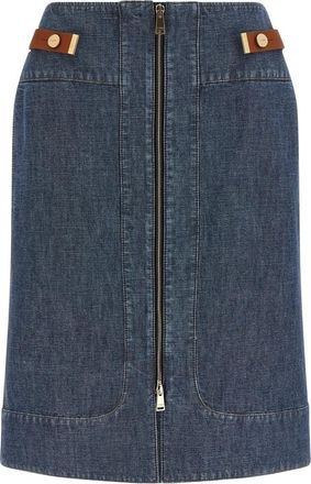 Fendi Rokken, Dames, Blauw, 2Xs, Katoen, Jeansrok