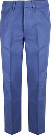 Tom Ford Straight Broeken - Heren - Straight fit broeken - Blauw - W32 - Katoen - Broeken