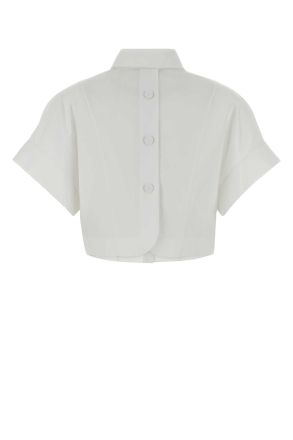 Fendi Womens Cotton Poplin Shirt White