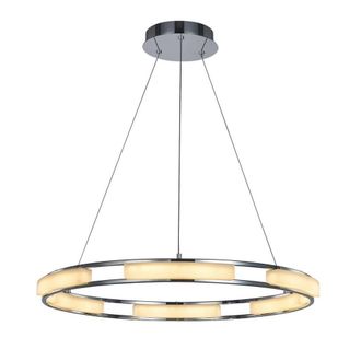 Netlighting Modern LED Hanging Pendant Chrome Warm White 3000K 2520lm Dimmable in Silver