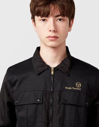Sergio Tacchini Mens Sergio Tacchini Nuno Track Jacket Overshirt - Black - Size: 42/Regular