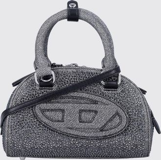 Diesel Mini borsa 1DR Dome in lurex monogram con cristalli