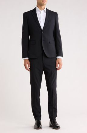Nordstrom Rack Extra Trim Fit Suit in Black Rock at Nordstrom Rack, Size 46L