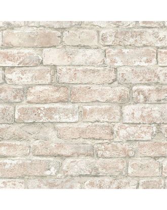 InHome White Washed Denver Brick Peel & Stick Wallpaper