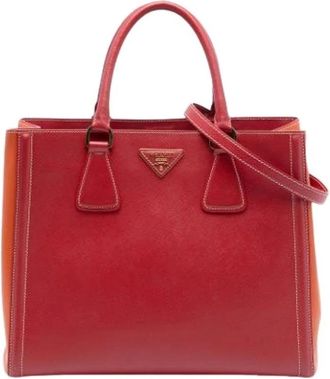 Prada Pre-owned Handbags, female, Red, Size: ONE SIZE Pre-owned Vintage Leather Handbag