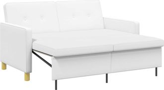 vidaXL Sof&aacute; Cama Desplegable Blanco Tela Vidaxl