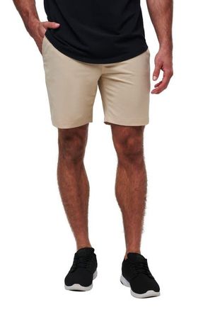 Travis Mathew Open to Close Tech Chino Shorts in Khaki at Nordstrom, Size 34