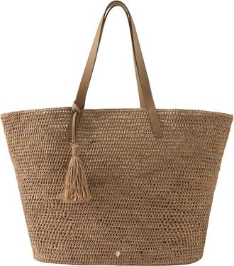 Helen Kaminski Dana Raffia & Leather Bag