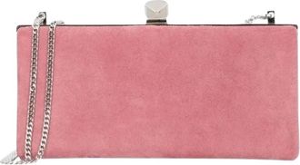 Jimmy Choo London Pre-owned Celeste Clutch - Dames - Vintage Clutch - Roze - ONE Size - Su&egrave;de - Vintage