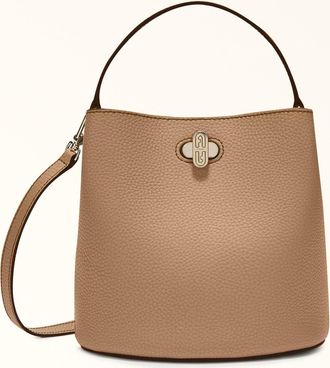 Furla Danae Mini Bag Mini Deserto Beige Keria Grained Calf Leather Woman