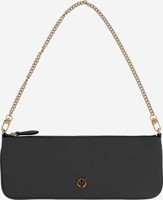 Pinko Pinko leren schoudertas met logo