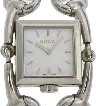 Gucci Pre-owned Watches, female, White, Size: ONE SIZE Pre-owned Vintage Stainless Steel Watch