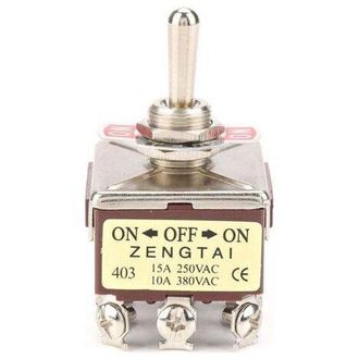 OEM Interruttore A Bilanciere In Metallo 4pdt On/off/(on) Momentaneo Lato 3 Posizioni 15 A 250 Vac, 10 A 380 Vac Ce