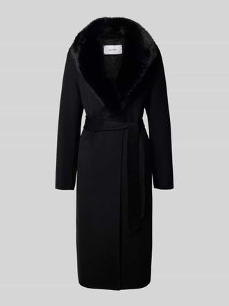 Comma Mantel mit Tailleng&uuml;rtel in Black, Gr&ouml;&szlig;e XL