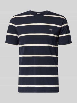 GANT Regular Fit T-Shirt mit Logo-Stitching in Marine, Gr&ouml;&szlig;e 3XL