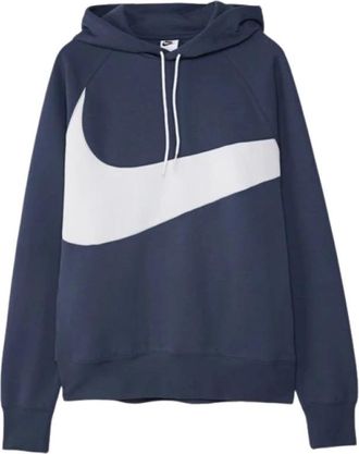 Nike Blauwe Hoodie Sportmode - Heren - Sportshirts - Blauw - XS - Katoen - Fitness