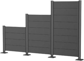 BIOHORT Pantalla De Privacidad 135 Cmts De Alto X 200 Cmts De Largo Color Gris Cuarzo Metalico