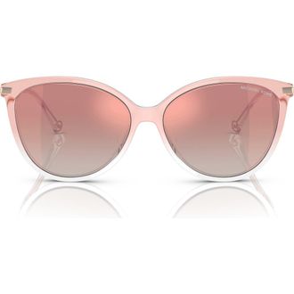 Michael Kors 56mm Gradient Cat Eye Sunglasses in Rose Gold at Nordstrom