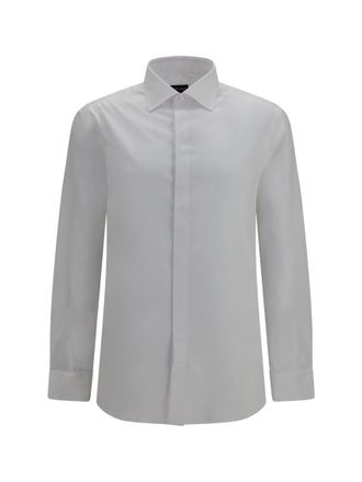 Giorgio Armani White Slim Textured Shirt