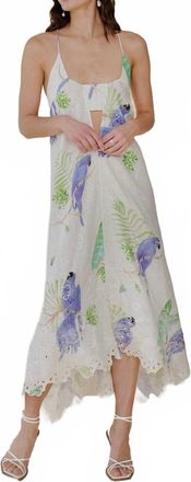 Guadalupe Design Womens Parrot Dress In White