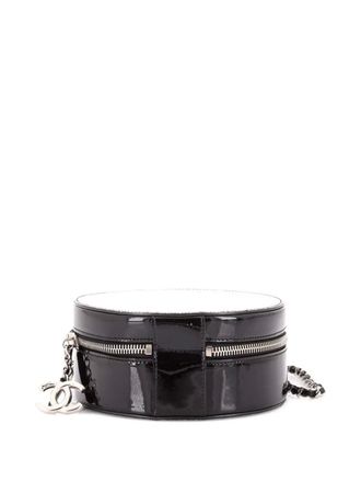 Chanel Evening On The Moon Round Evening Bag PVC met glitters en gelakte mini crossbodytas - Zwart