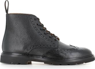 Henderson Gilbert Veterlaars - Heren - Veterlaarzen - Zwart - 45 EU - Leer - Schoenen