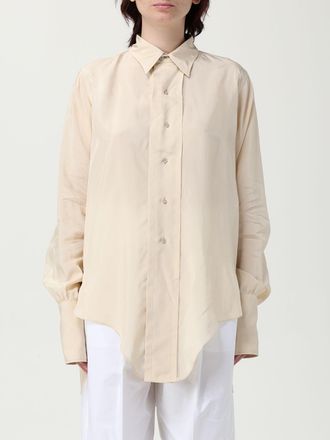 Maison Margiela Zijden Blouse met Gebogen Zoom