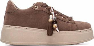 Refresh Womens Casual Platform Suede Sneakers In Brown