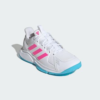 adidas adidas Performance Womens Court Flight Shoes - Pink & White - Size UK 6.5
