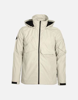 Bellfield Mens Gamma Hooded Tech Jacket Bone - White - Size: Regular/36