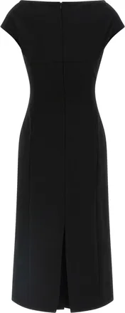 Ermanno Scervino Womens Black Viscose Midi Dress